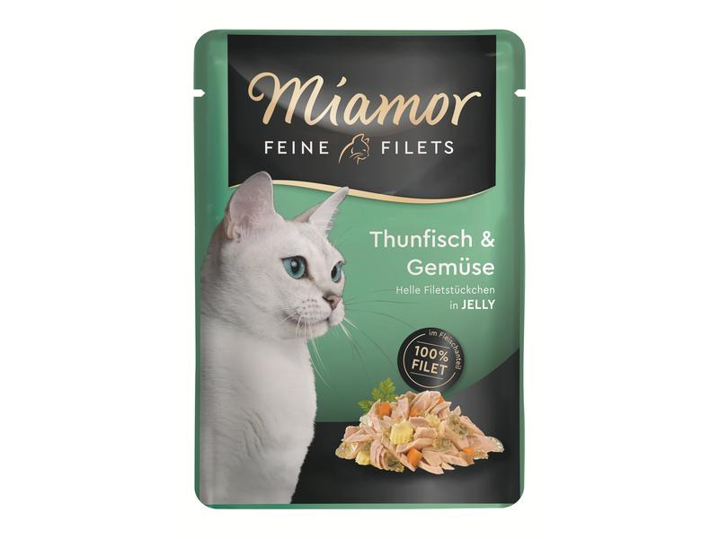 Miamor Nassfutter Feine Filets Thun &amp; Gemüse in Gelée, 24 x 100 g