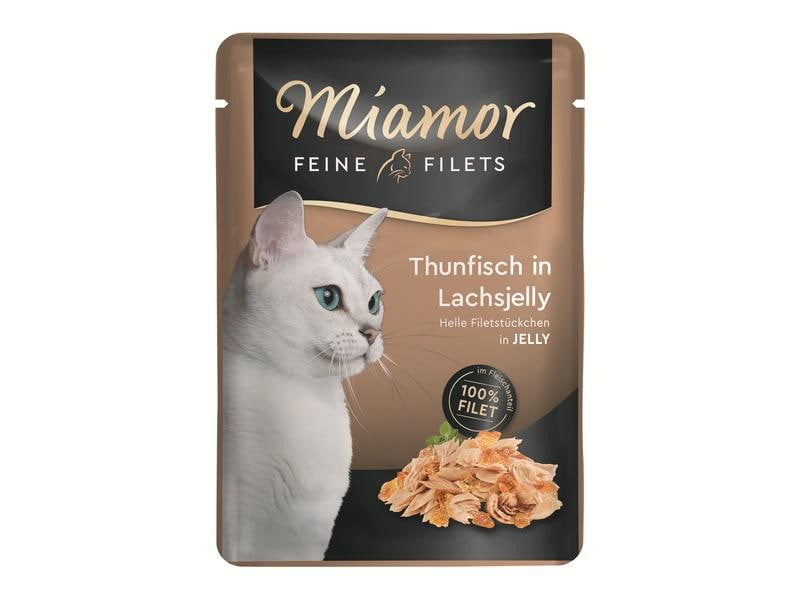 Miamor Nassfutter Feine Filets Thun in Lachs-Gelée, 24 x 100 g