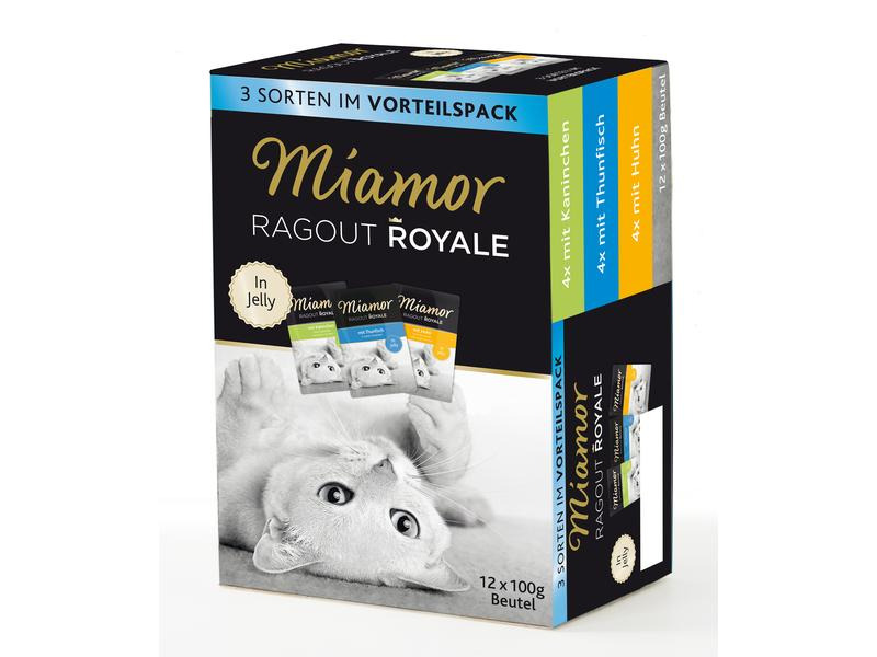 Miamor Nassfutter Ragout Royale Gelée Multipack Kanin, Huhn, Thun