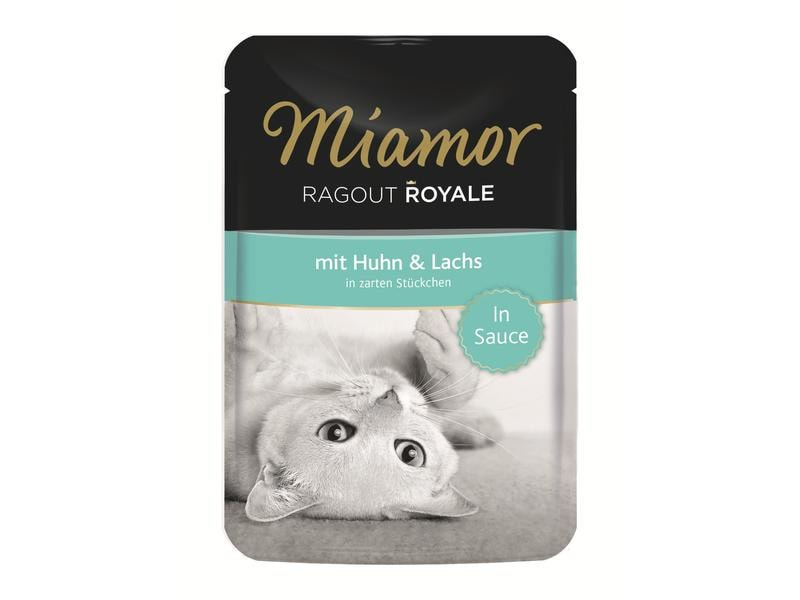 Miamor Nassfutter Ragout Royale Huhn &amp; Lachs Sauce, 22 x 100 g