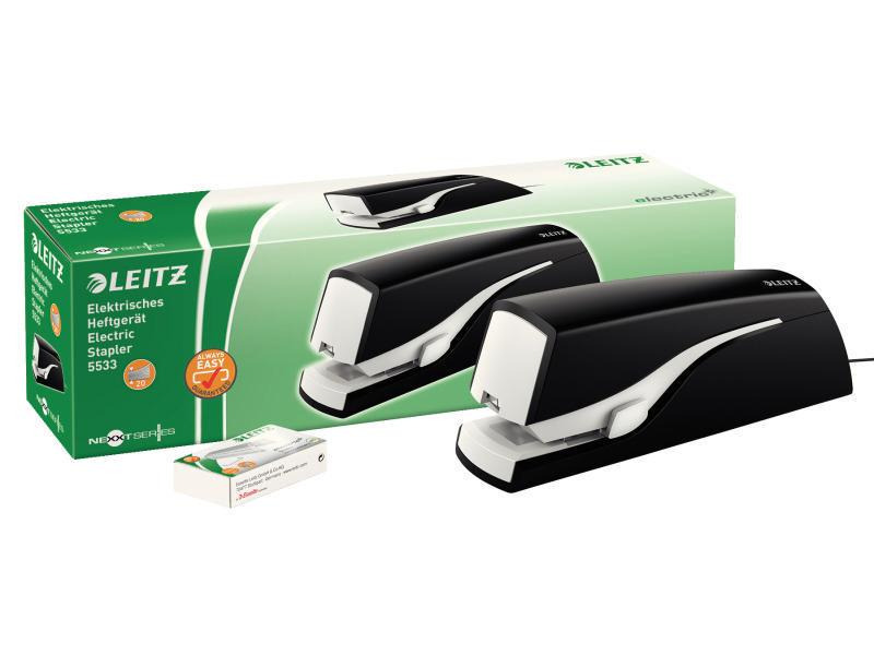 Leitz Elektrisches Heftgerät NeXXt 20 Seiten, Schwarz