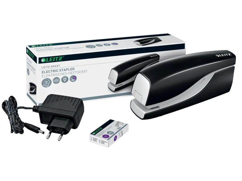 Leitz Heftgerät NeXXt Elektrisch, 10 Blatt, Schwarz