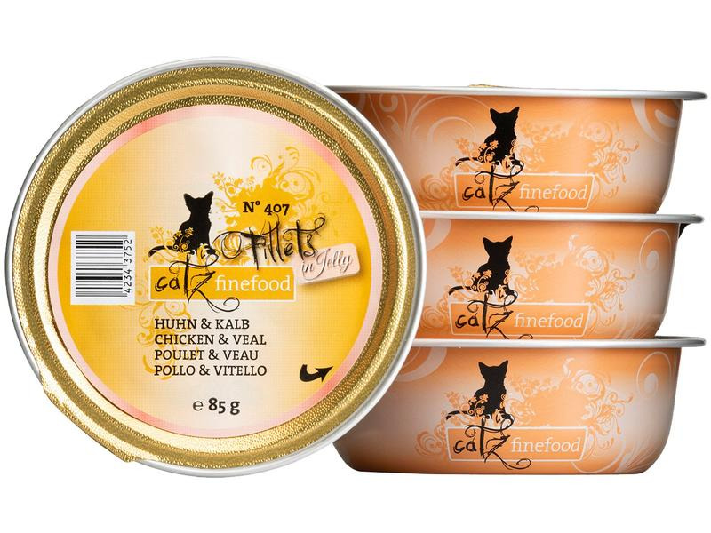 catz finefood Nassfutter Fillets No.407 Huhn &amp; Kalb, 85 g