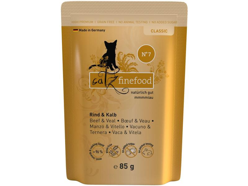catz finefood Nassfutter No.07 Rind &amp; Kalb, 16 x 85 g