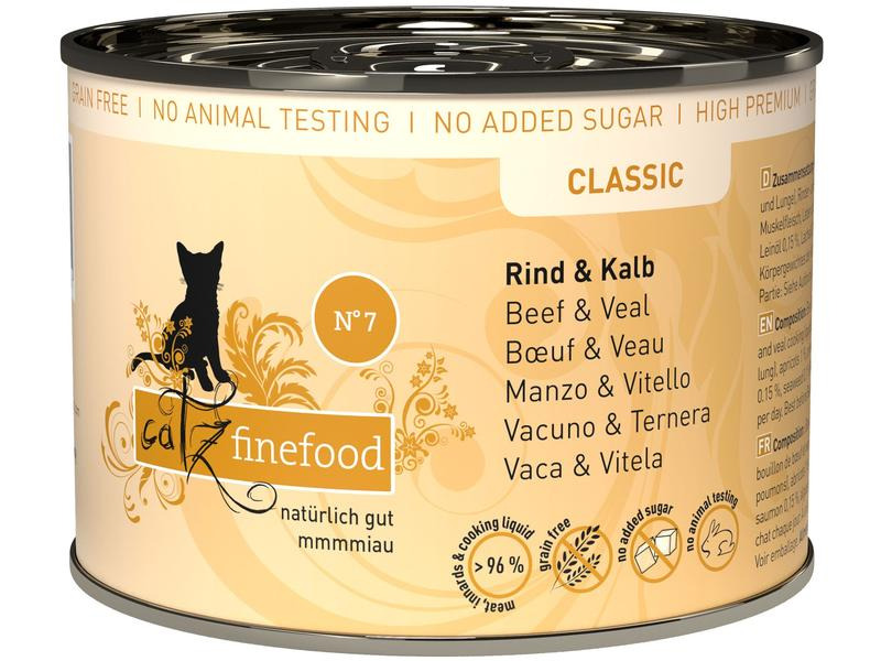 catz finefood Nassfutter No.07 Rind &amp; Kalb, 6 x 200 g