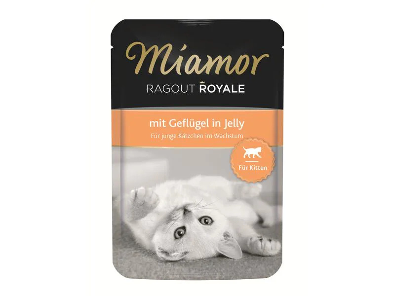 Miamor Nassfutter Ragout Royale Kitten Geflügel Gelée, 22 x 100 g