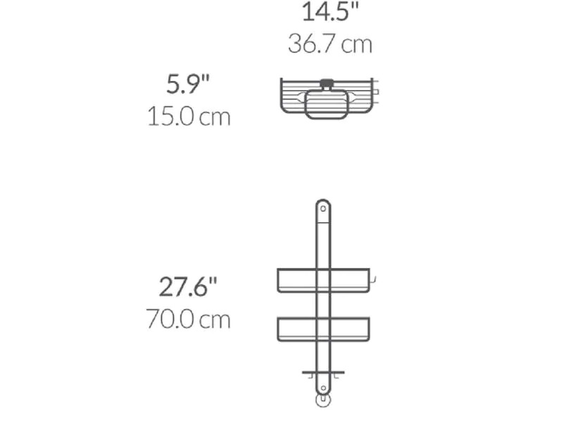 Simplehuman Duschmittelhalter Caddy Silber