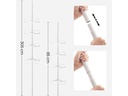 Songmics Duschmittelhalter mit Ablagen Weiss, Stahlrohr