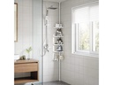 Songmics Duschmittelhalter mit Ablagen Weiss, Stahlrohr