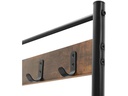 VASAGLE Garderobenständer mit Schuhablagen 175 cm, Braun/Schwarz