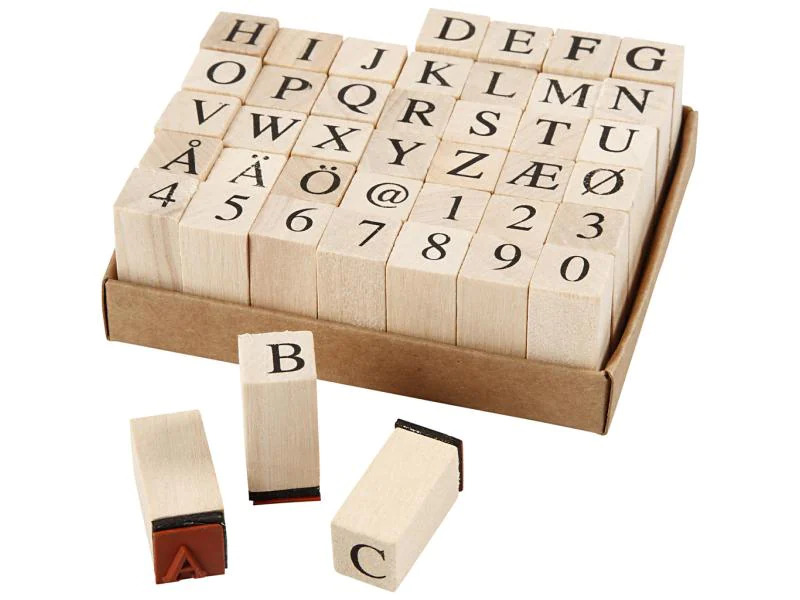 Creativ Company Motivstempel-Set Buchstaben/Zahlen 42-teilig