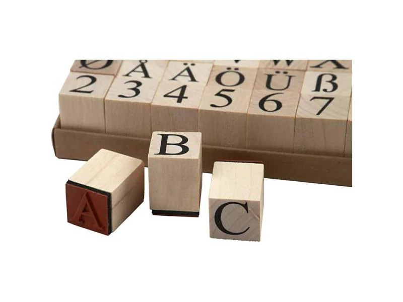 Creativ Company Motivstempel-Set Buchstaben/Zahlen 45-teilig