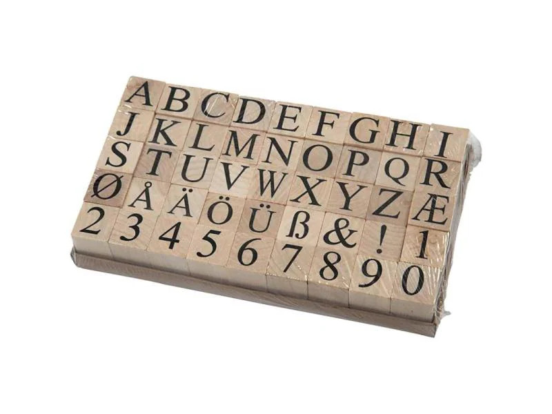 Creativ Company Motivstempel-Set Buchstaben/Zahlen 45-teilig