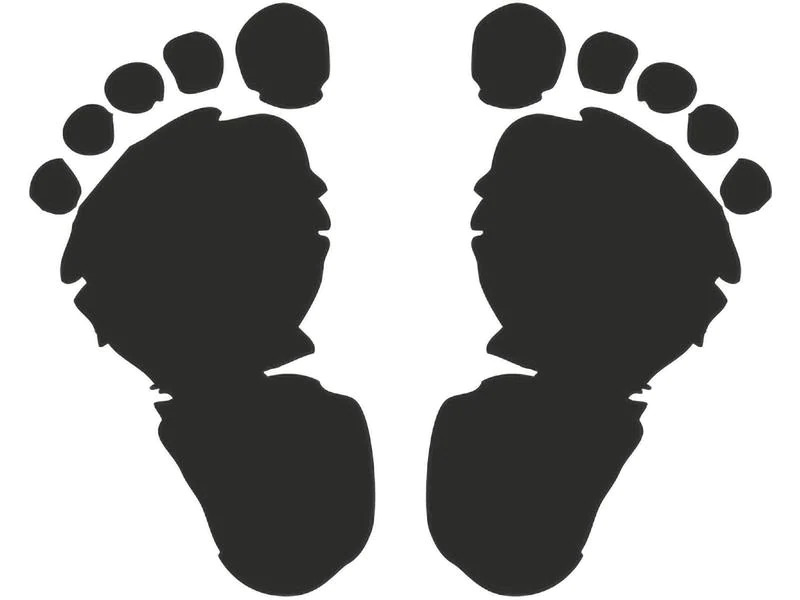 Heyda Motivstempel Footsteps Hellbraun