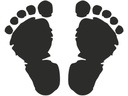 Heyda Motivstempel Footsteps Hellbraun