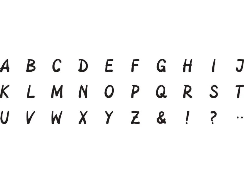 Heyda Motivstempel-Set Alphabet, Braun/Orange