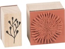 Heyda Motivstempel-Set Blumen 10 Stück, 12 x 10 x 3 cm