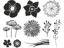 Heyda Motivstempel-Set Blumen 10 Stück, 12 x 10 x 3 cm