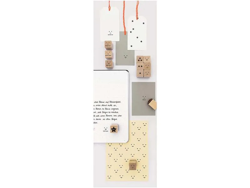 Rico Design Motivstempel-Set Lehrer Smiley, Beige