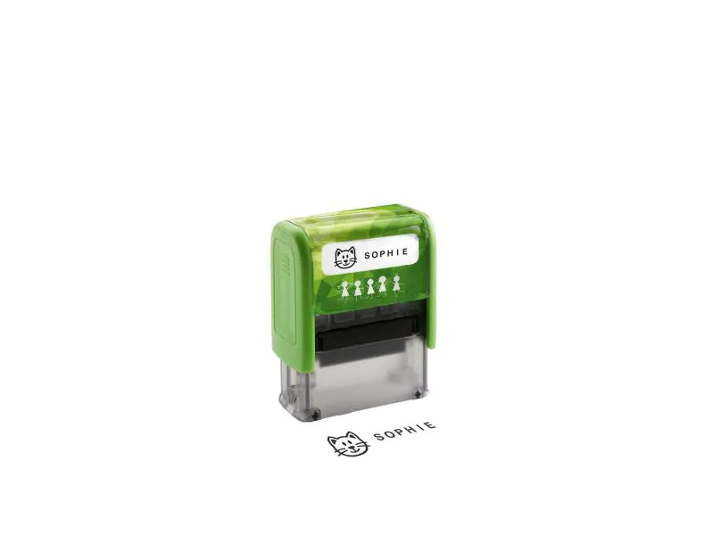WEDO Stempel Deine Dinge 3-zeilig, Grün