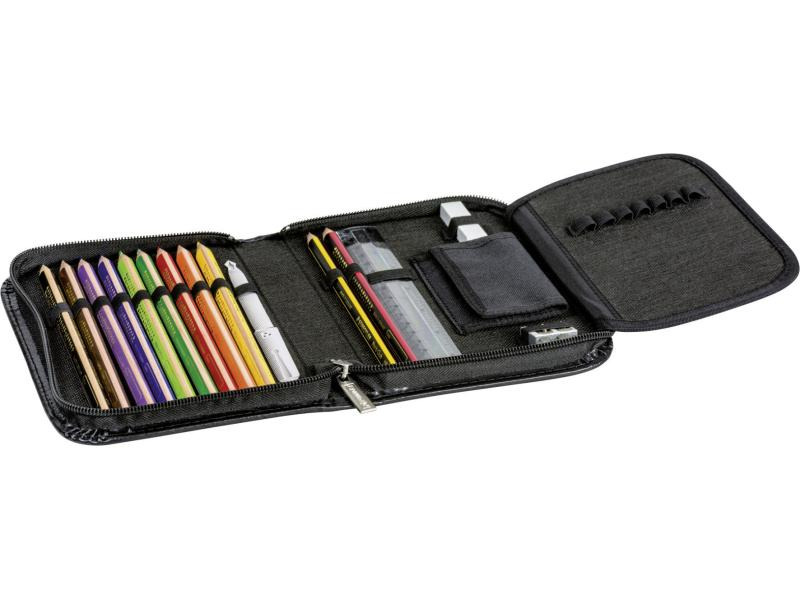 Brunnen Etui Leder Schwarz