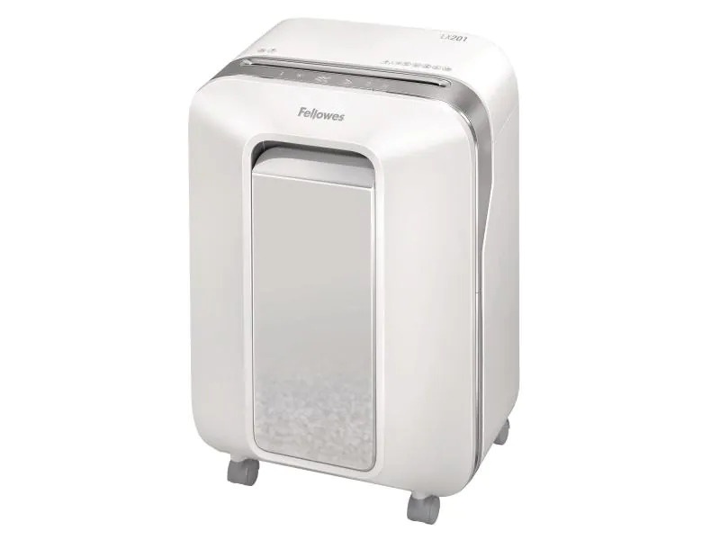 Fellowes Aktenvernichter LX201 P-5, 12 Seiten, Weiss