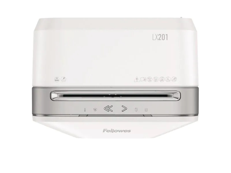 Fellowes Aktenvernichter LX201 P-5, 12 Seiten, Weiss
