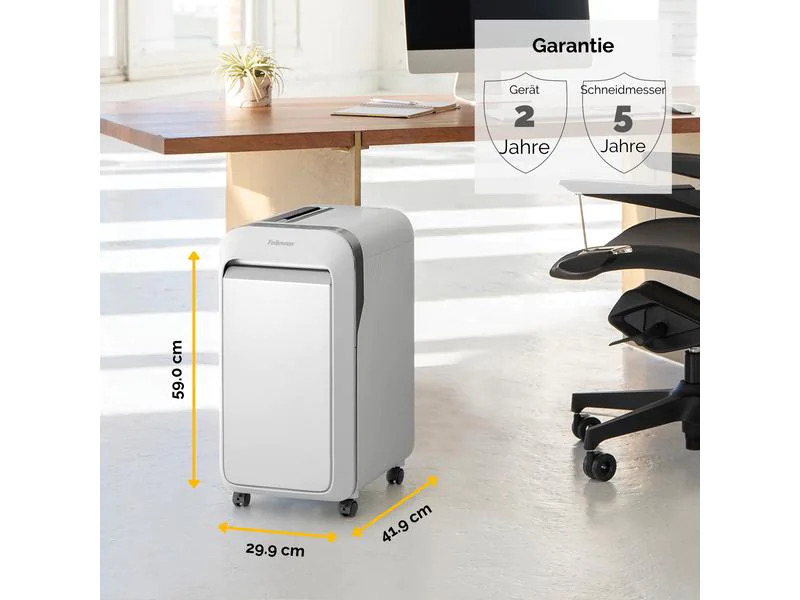 Fellowes Aktenvernichter LX221 P-5, 20 Seiten, Weiss