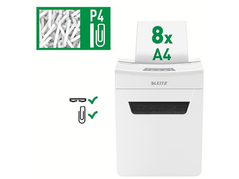 Leitz Aktenvernichter IQ Protect 6X P-4, 8 Seiten