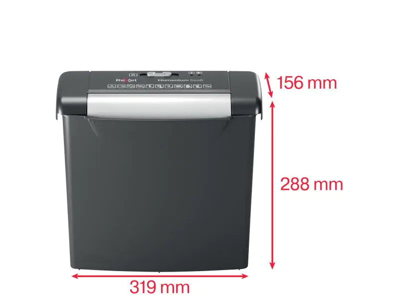 Rexel Aktenvernichter Momentum S206 P-2, 6 Seiten