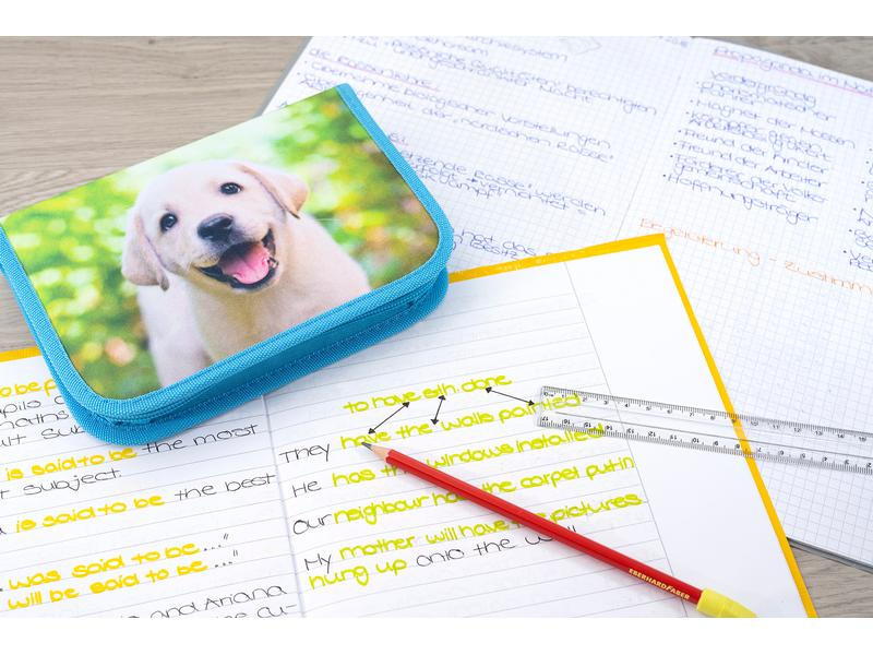 Eberhard Faber Etui Hund 42-teilig, Blau