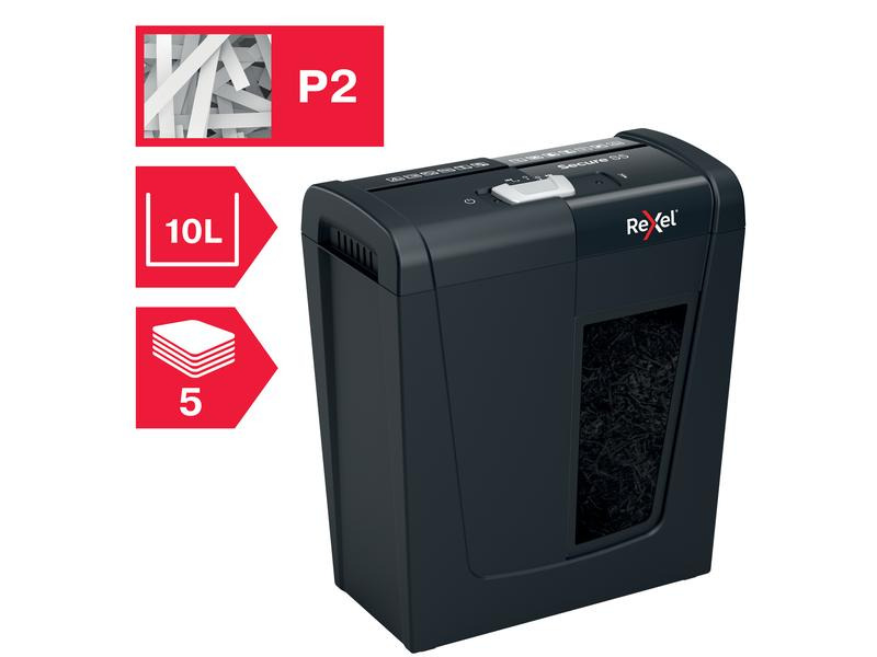 Rexel Aktenvernichter Secure S5 P-2, 5 Seiten