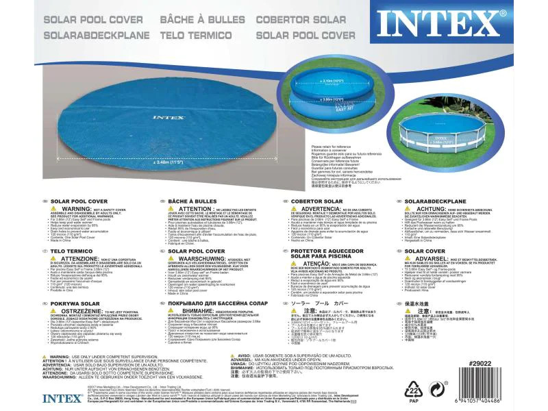 Intex Pool-Abdeckplane Ø 366 cm Solar