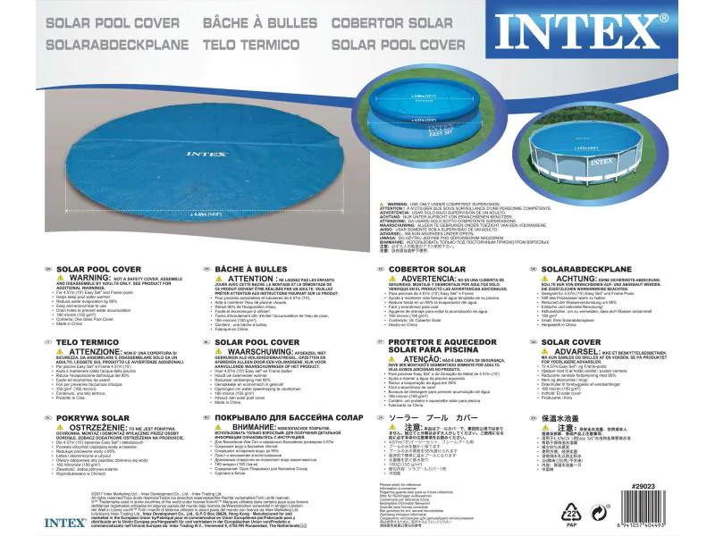 Intex Pool-Abdeckplane Ø 457 cm Solar
