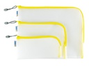 HERMA Etui Mesh Bag 23 x 11 cm, Gelb/Weiss