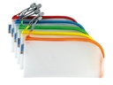 HERMA Etui Mesh Bag 23 x 11 cm, Gelb/Weiss