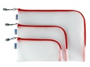 HERMA Etui Mesh Bag 23 x 11 cm, Rot/Weiss