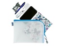 HERMA Etui Mesh Bag 26 x 20 cm, Blau/Weiss