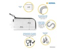 HERMA Etui Mesh Bag 26 x 20 cm, Gelb/Weiss