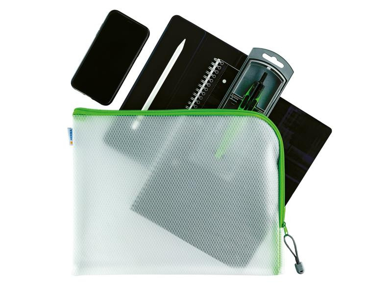 HERMA Etui Mesh Bag 26 x 20 cm, Grün/Weiss