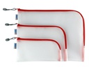 HERMA Etui Mesh Bag 26 x 20 cm, Rot/Weiss