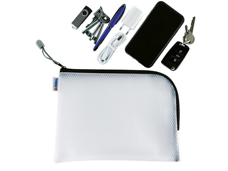 HERMA Etui Mesh Bag 26 x 20 cm, Schwarz/Weiss