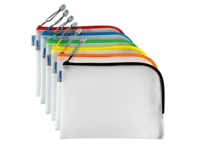 HERMA Etui Mesh Bag 26 x 20 cm, Schwarz/Weiss