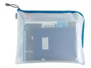 HERMA Etui Mesh Bag 36 x 28 cm, Blau/Weiss