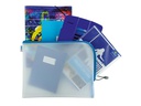 HERMA Etui Mesh Bag 36 x 28 cm, Blau/Weiss