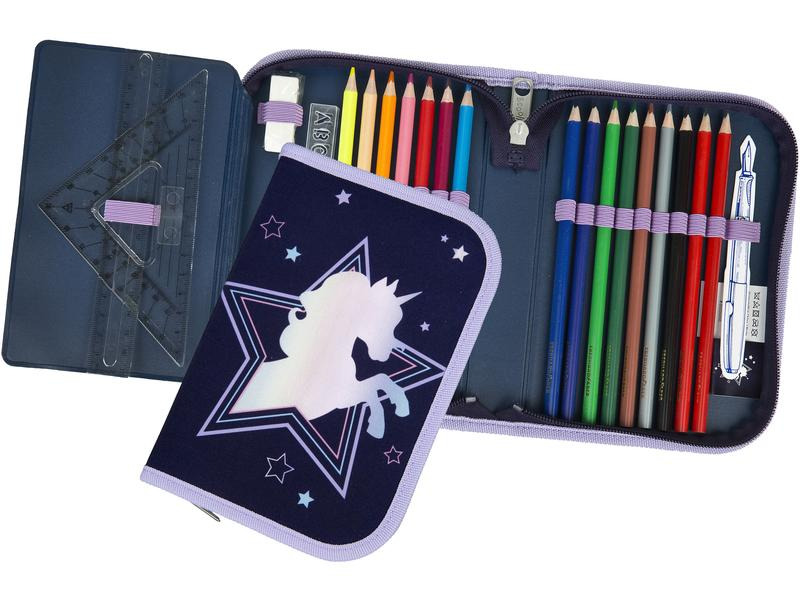 Scooli Etui gefüllt Einhorn