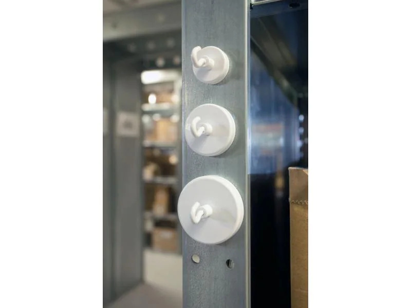 Magnetoplan Hakenmagnet Ø 3.6 cm Weiss, 1 Stück