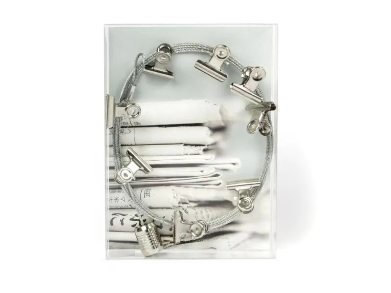 Trendform Fotoleine mit Magneten CLIPS Silber, 1 Stück