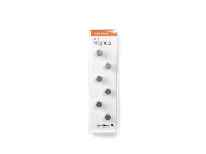 Trendform Haftmagnet BOLT  Silber, 6 Stück