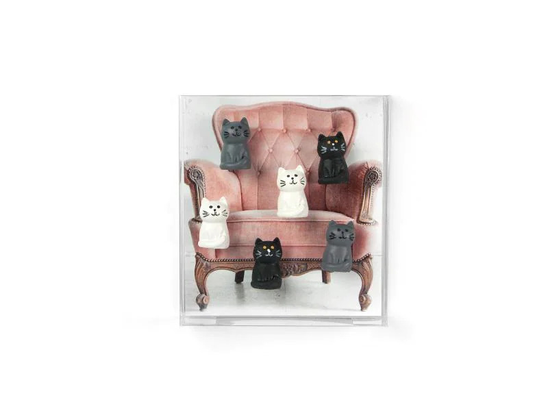 Trendform Haftmagnet CAT Schwarz/Weiss, 6 Stück